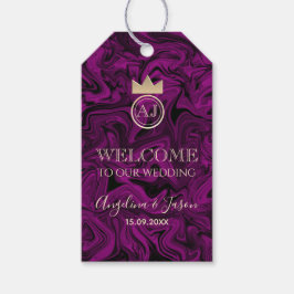 パープエレガントルウェルカム結婚ズ ギフトタグ