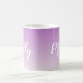 パープエレガントルグラデーションスタイリッシュカスタムー コーヒーマグカップ (中央)
