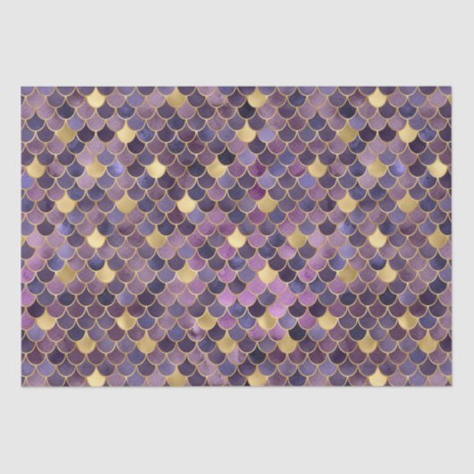 パープエレガントルグラデーションフォイル&金ゴールドマーメイドはかりで測 薄葉紙 (正面)