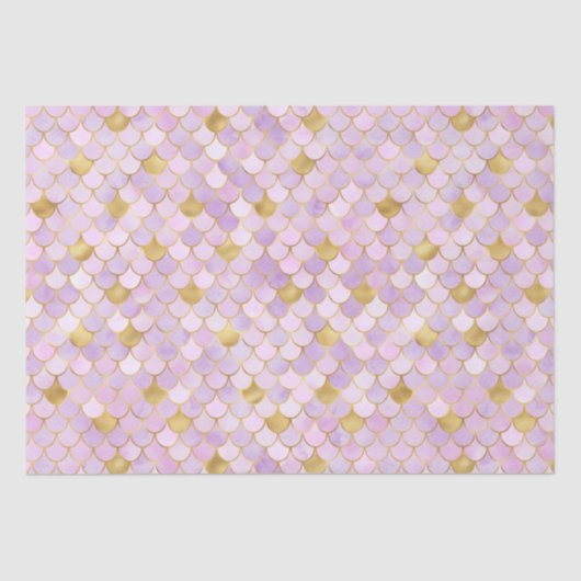 パープエレガントルグラデーションフォイル&金ゴールドマーメイドはかりで測 薄葉紙 (正面)