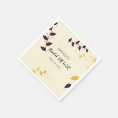 パープエレガントルゴールデン葉ズ スタンダードカクテルナプキン (角)