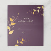 パープエレガントルゴールデン葉ズ プレイスカード (外部開封)