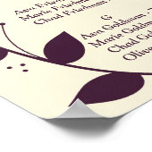 パープエレガントルゴールデン葉ズ ポスター (角)