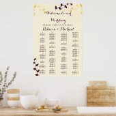 パープエレガントルゴールデン葉ズ ポスター (キッチン)