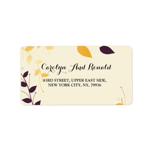 パープエレガントルゴールデン葉ズ ラベル (正面)