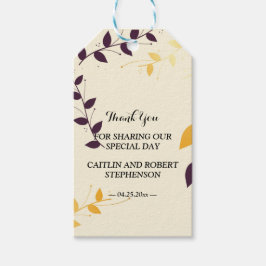 パープエレガントルゴールデン離れ感謝していズ ギフトタグ