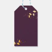 パープエレガントルゴールデン離れ感謝していズ ギフトタグ (裏面)