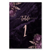 パープエレガントルバラ金ゴールド結婚フローラ テーブルナンバー (裏面)