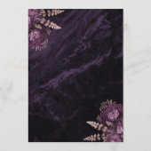 パープエレガントルバラ金ゴールド結婚フローラ メニュー (裏面)