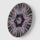 パープエレガントルフェイクジェムストーンデザイン ラージ壁時計 (傾斜)