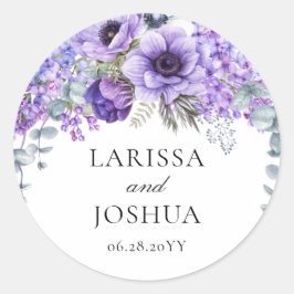 パープエレガントルフローラの結婚緑 ラウンドシール