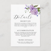 パープエレガントルフローラ結婚ズ エンクロージャーカード (正面)