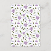 パープエレガントルフローラ結婚ズ エンクロージャーカード (裏面)