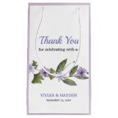 パープエレガントルフローラ結婚ズ スモールペーパーバッグ (正面)