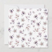 パープエレガントルフローラ結婚ズ 招待状 (裏面)