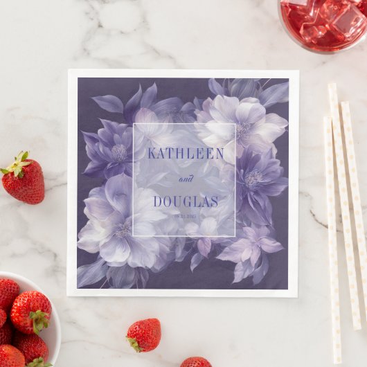 パープエレガントルフローラ結婚ナプキン (インサイチュ)