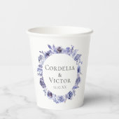 パープエレガントルフローラ結婚リースカスタム 紙コップ (裏面)