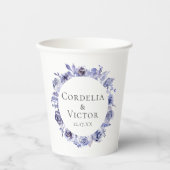 パープエレガントルフローラ結婚リースカスタム 紙コップ (正面)