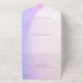 パープエレガントルモダングラデーション絞り染め結婚ズ オールインワン招待状 (外側)