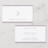 パープエレガントルモダンシンプルミニマリスト 名刺 (正面/裏面)