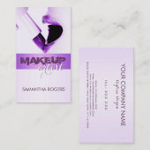 パープエレガントルモダンメイクアップアーティスト 名刺 (正面/裏面)