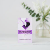 パープエレガントルモダンメイクアップアーティスト 名刺 (スタンド正面)
