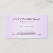 パープエレガントルモダンメイクアップアーティスト 名刺 (裏面)