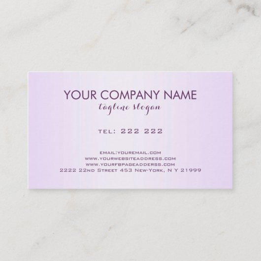 パープエレガントルモダンメイクアップアーティスト 名刺 (裏面)