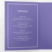 パープエレガントルモダンモノグラムシンプル結婚 三つ折り招待状 (内部最初)