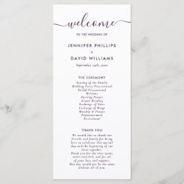 パープエレガントルモダン結婚式 プログラム