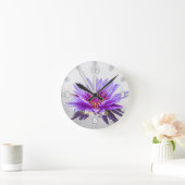 パープエレガントルロータス湖 ラウンド壁時計 (ホーム)