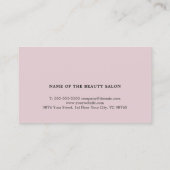 パープエレガントル淡い色のホワイト美しいアポイントメントカード 予約カード (裏面)