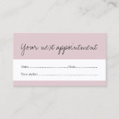 パープエレガントル淡い色のホワイト美しいアポイントメントカード 予約カード (正面)