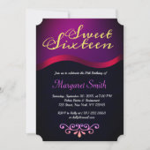 パープエレガントル王室のスウィート16パーティー招待状 招待状 (正面)