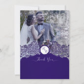 パープエレガントル結婚サンキューカード サンキューカード (裏面)