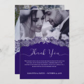 パープエレガントル結婚サンキューカード サンキューカード (正面/裏面)