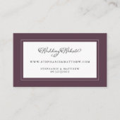 パープエレガントル結婚ズWebサイトモダンシック詳細 エンクロージャーカード (正面)