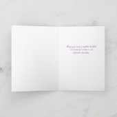 パープエレガントル結婚フローラパーソナライズされたズ カード (内部)