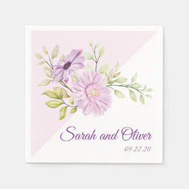 パープエレガントル結婚フローラ スタンダードカクテルナプキン