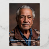 パープエレガントル金ゴールド70カスタム歳の誕生日パーティー 箔招待状 (裏面)