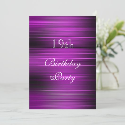 パープエレガントル19誕生日 招待状 (スタンド正面)