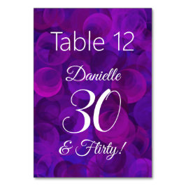 パープエレガントル30歳と誕生日パ気のあるそぶりをしたーティー テーブルナンバー