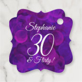 パープエレガントル30歳と誕生日パ気のあるそぶりをしたーティー フェイバータグ (裏面)