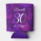 パープエレガントル30歳と誕生日パ気のあるそぶりをしたーティー 缶クーラー (裏面)
