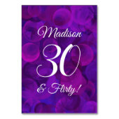 パープエレガントル30歳と誕生日気のあるそぶりをしたパーティー テーブルナンバー (正面)