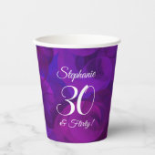 パープエレガントル30歳と誕生日気のあるそぶりをしたパーティー 紙コップ (正面)