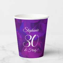 パープエレガントル30歳と誕生日気のあるそぶりをしたパーティー 紙コップ