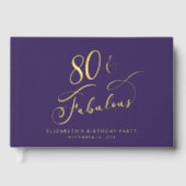 パープエレガントル80th誕生日パーティー金ゴールド ゲストブック (正面)