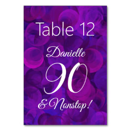パープエレガントル90と非バースデーストップタパーティー テーブルナンバー