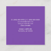 パープエレガントル&ターコイズマーブルカスタム スクエア名刺 (裏面)